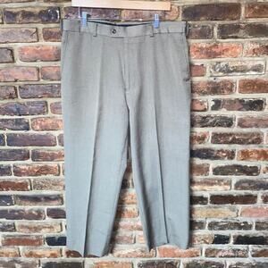 Braggi Louis Raphael Brown Flat Front Straight Leg Dress Pants Men's Size 36/27*